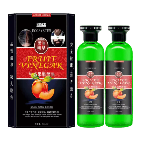 Fruit Vinegar Hair Color Shampoo Natural Hair Color Dye for Black Hair-1000ml