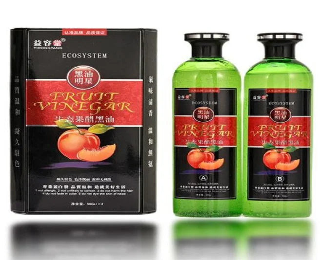 Fruit Vinegar Hair Color Shampoo Natural Hair Color Dye for Black Hair-1000ml
