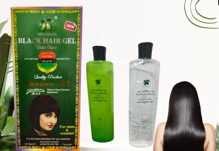 Sardar Jee Black Hair Color Gel SARDAR JEE EASY DYEING COLOURING GEL + OIL 2 BOTTLES 1000 ML