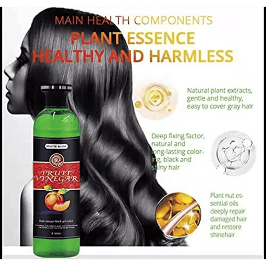 Fruit Vinegar Hair Color Shampoo Natural Hair Color Dye for Black Hair-1000ml